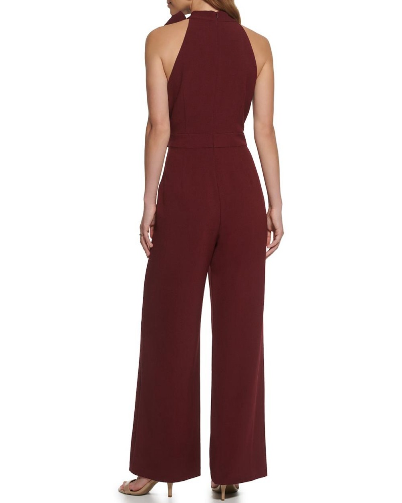 Vince Camuto Bow-Neck Halter Kombineza Damske Bordove | KSDJ-13629