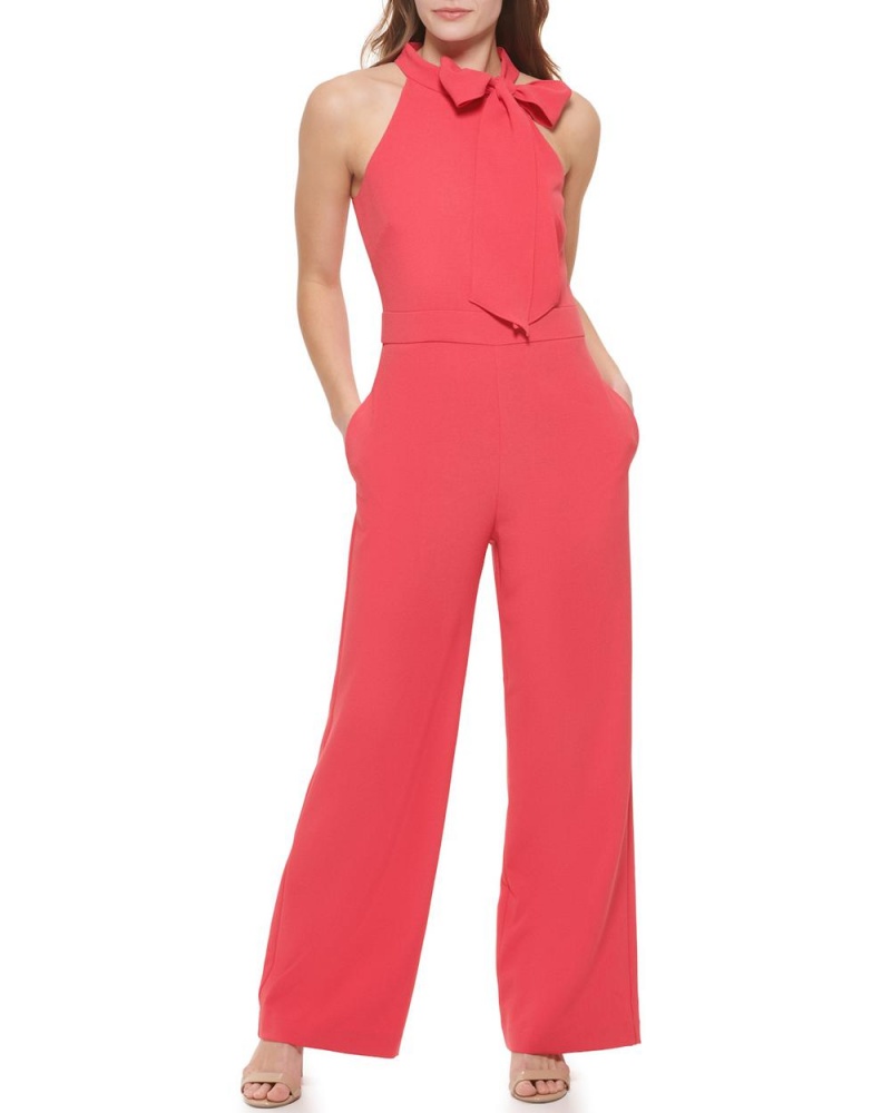 Vince Camuto Bow-Neck Halter Kombineza Damske Koralove | JGAH-50239