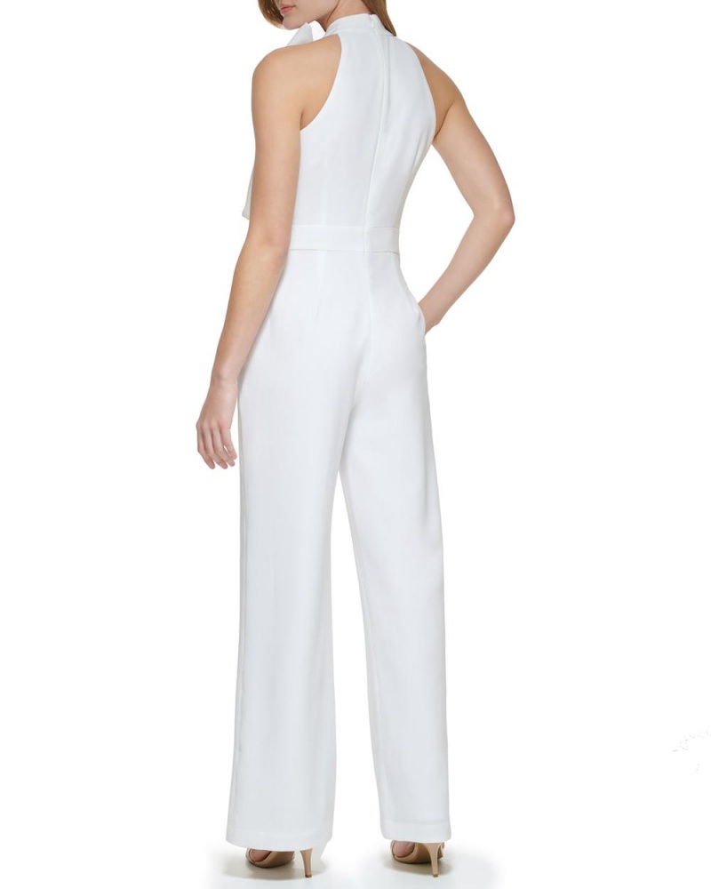 Vince Camuto Bow-Neck Kombineza Damske Biele | SBPL-07326