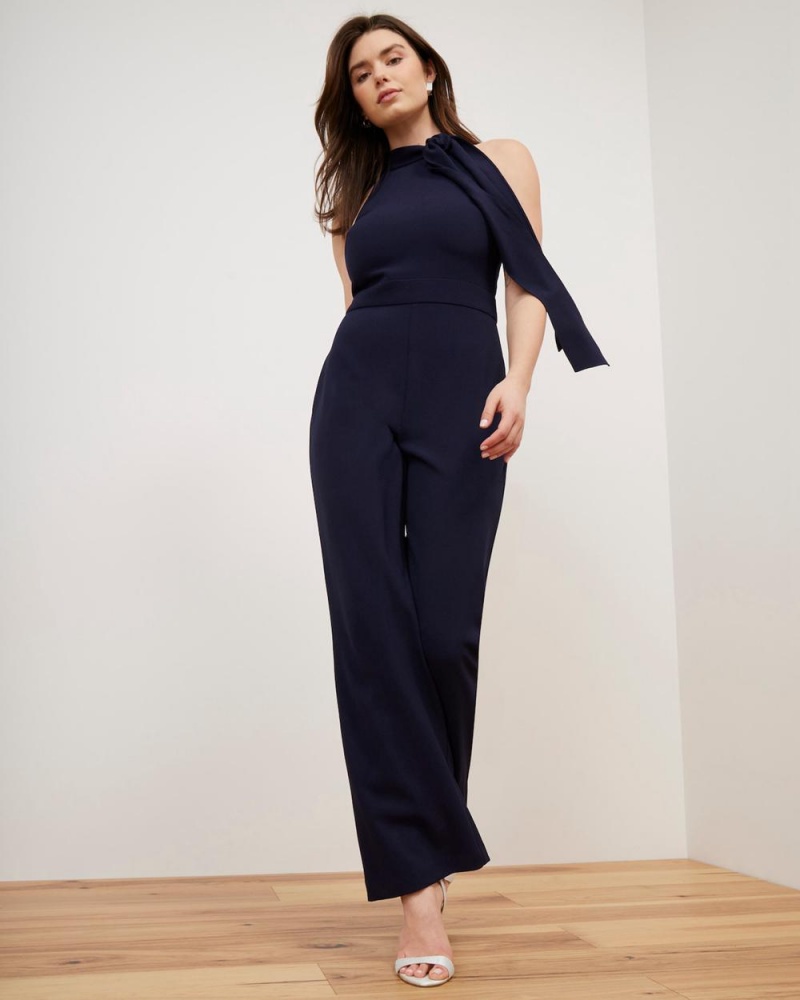 Vince Camuto Bow-Neck Kombineza Damske Námornícka Modrá | VRYG-84026