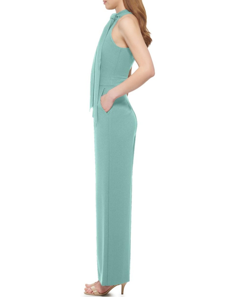 Vince Camuto Bow-Neck Kombineza Damske Tyrkysové | WUJT-53416