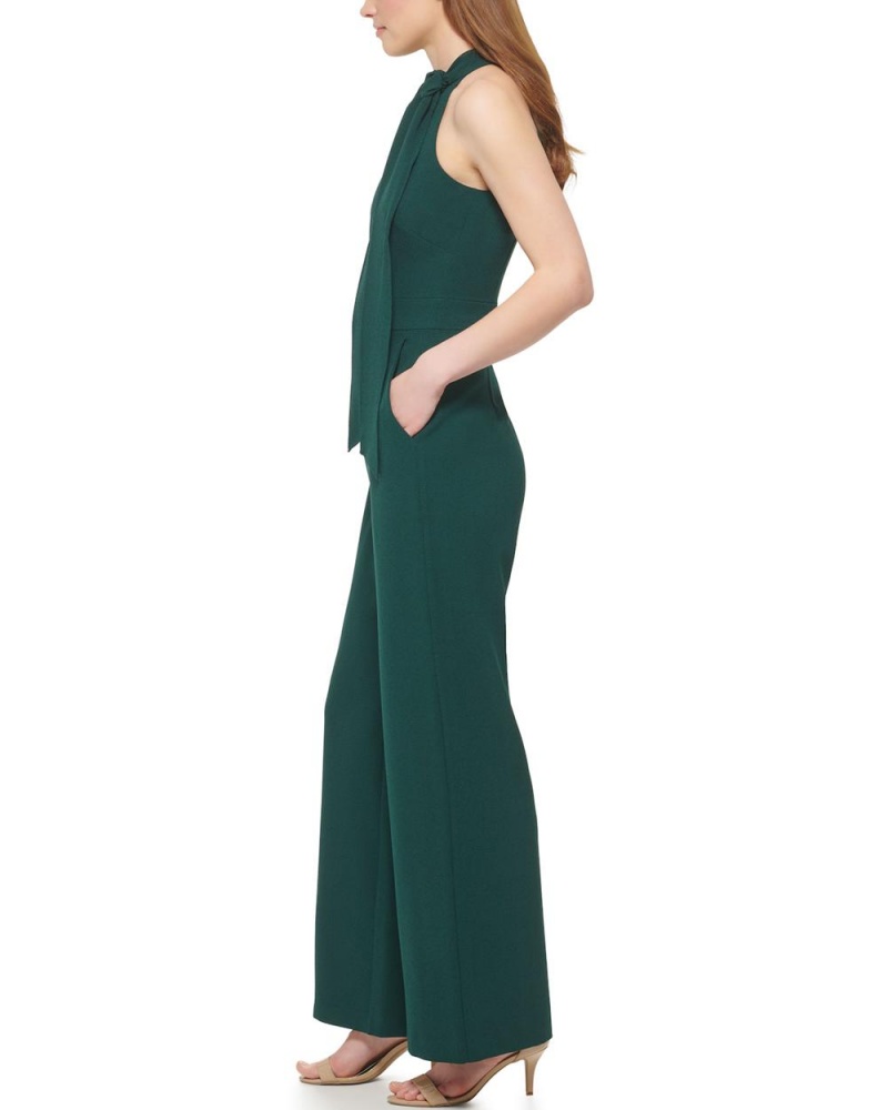 Vince Camuto Bow-Neck Kombineza Damske Zelene | UZGL-87214