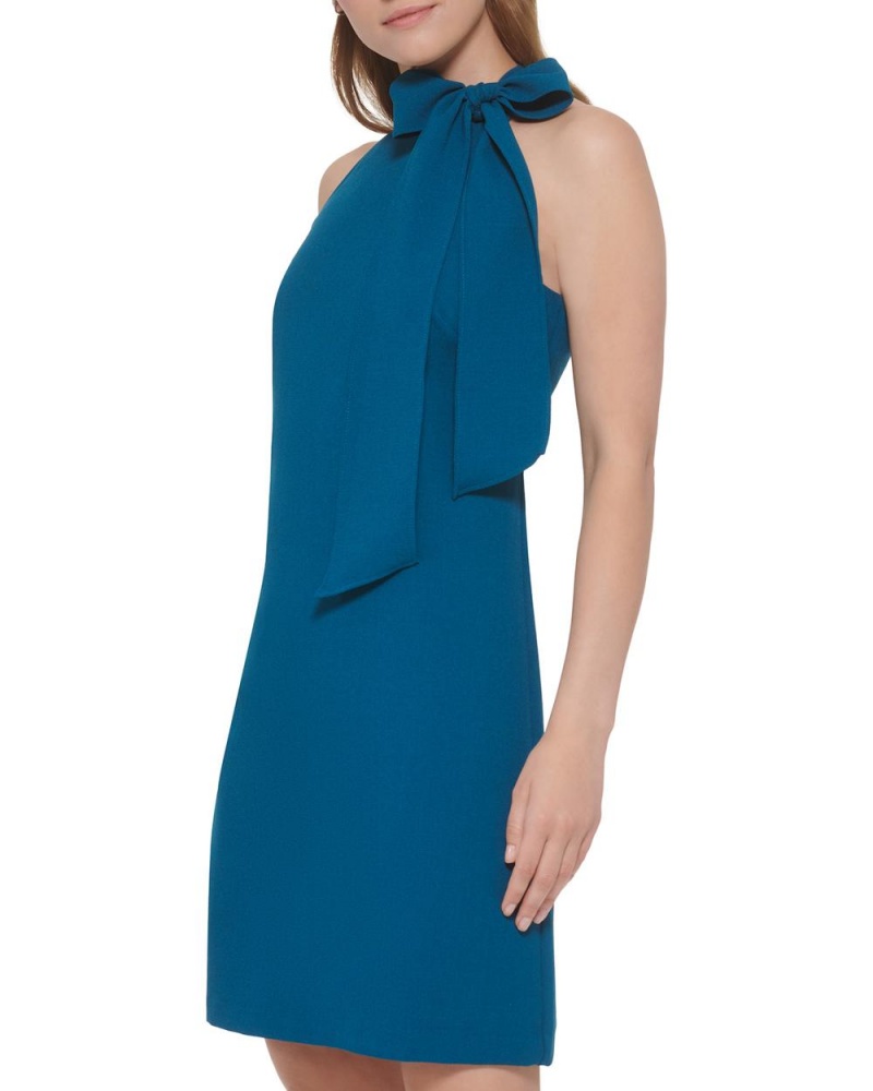 Vince Camuto Bow-Neck Mini Šaty Damske Modre | VWKI-03625