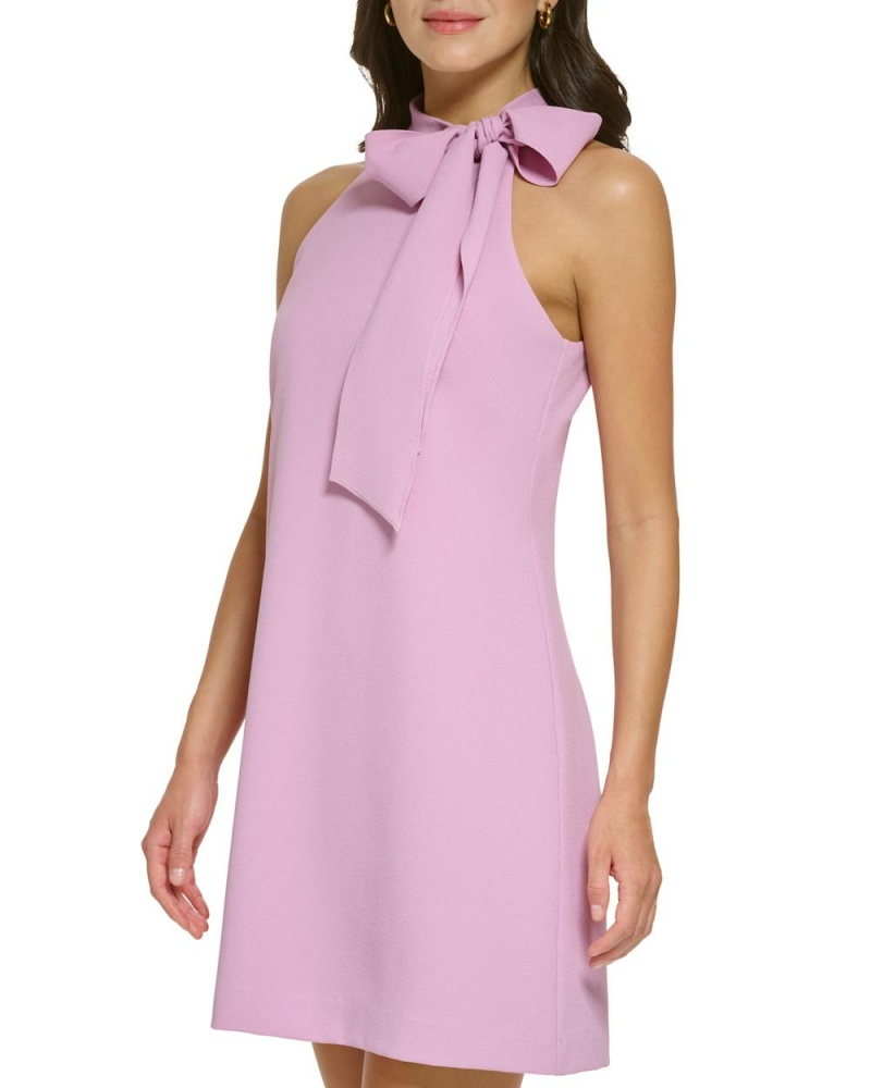 Vince Camuto Bow-Neck Mini Šaty Damske Nachový | YHXU-58197