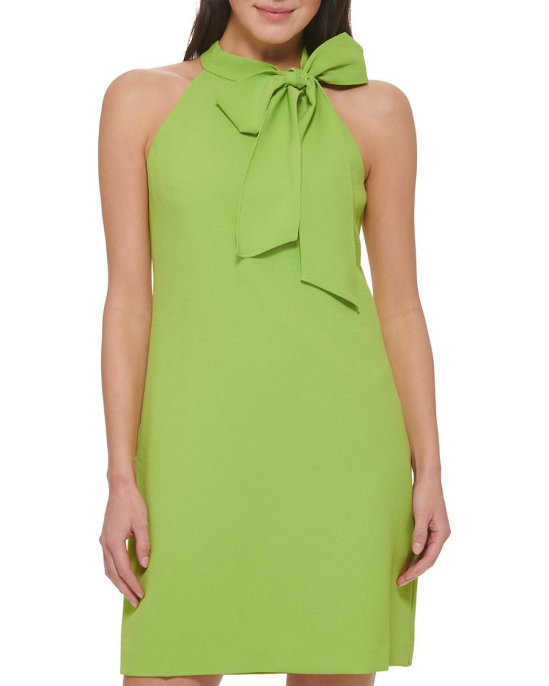 Vince Camuto Bow-Neck Mini Šaty Damske Zelene | BTHJ-58120