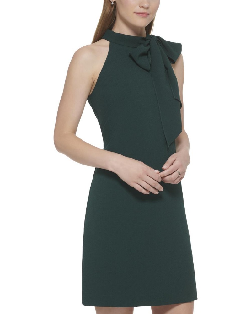 Vince Camuto Bow-Neck Mini Šaty Damske Zelene | ALFK-38029