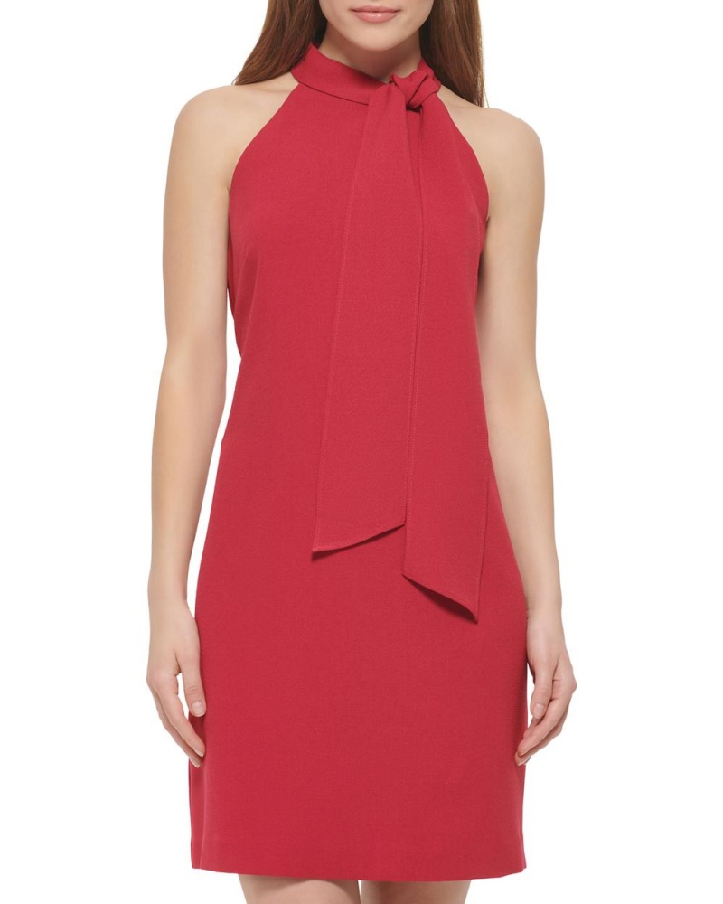 Vince Camuto Bow-Neck Mini Šaty Damske Červené | FOGA-05982
