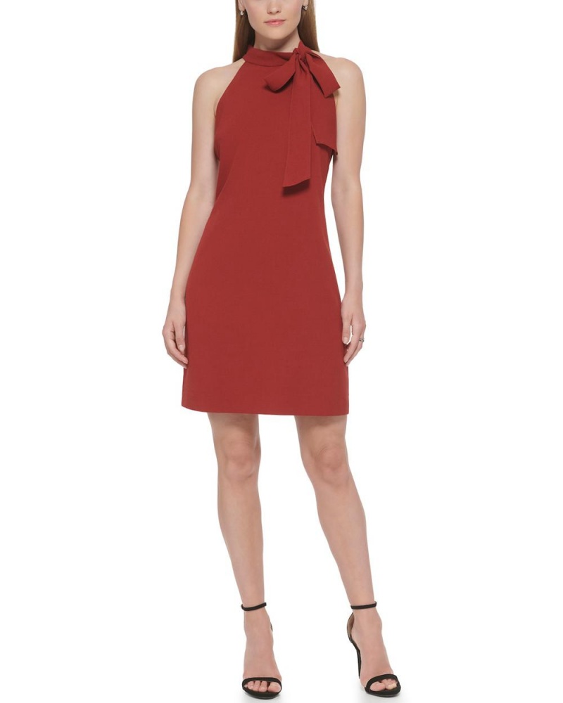 Vince Camuto Bow-Neck Mini Šaty Damske Červené | YOZJ-73560
