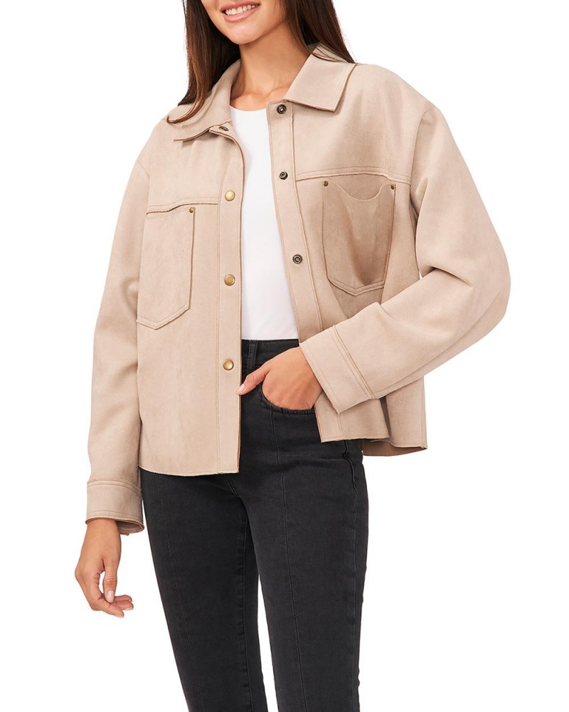 Vince Camuto Boxy Collared Bundy Damske Hnedožltý | KCEB-20648