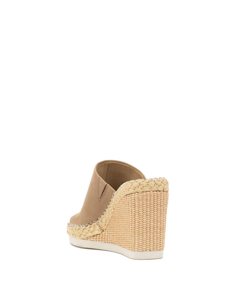 Vince Camuto Brissia Wedge Mules Damske Hnede | XEMJ-02853
