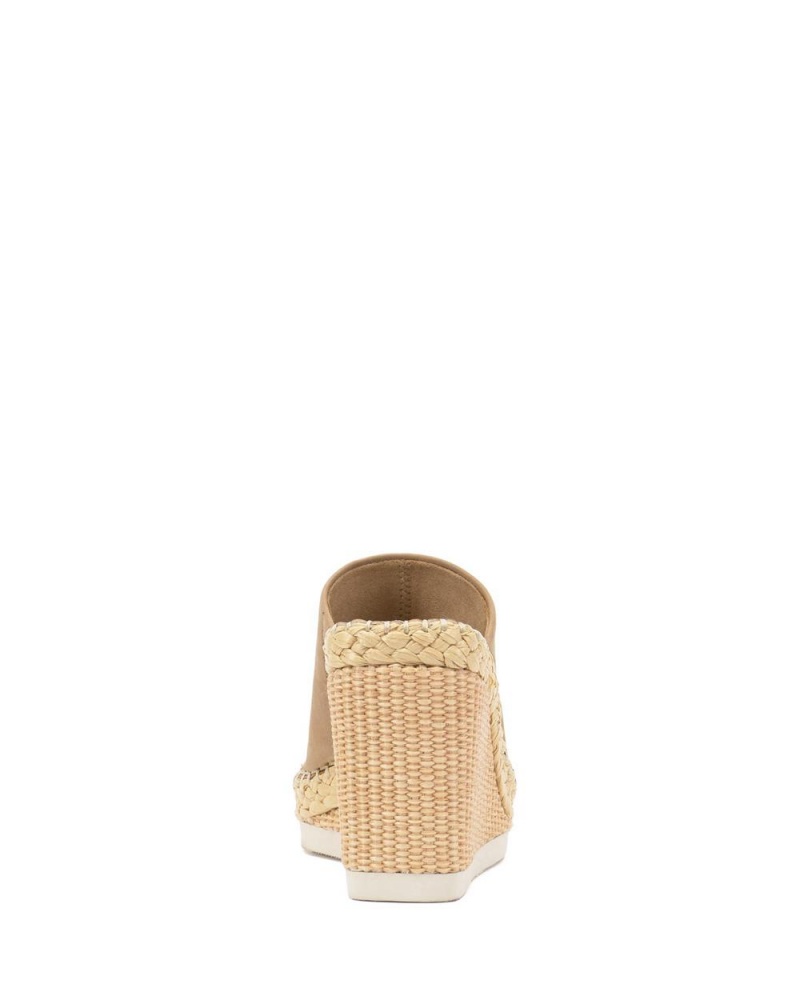 Vince Camuto Brissia Wedge Mules Damske Hnede | XEMJ-02853