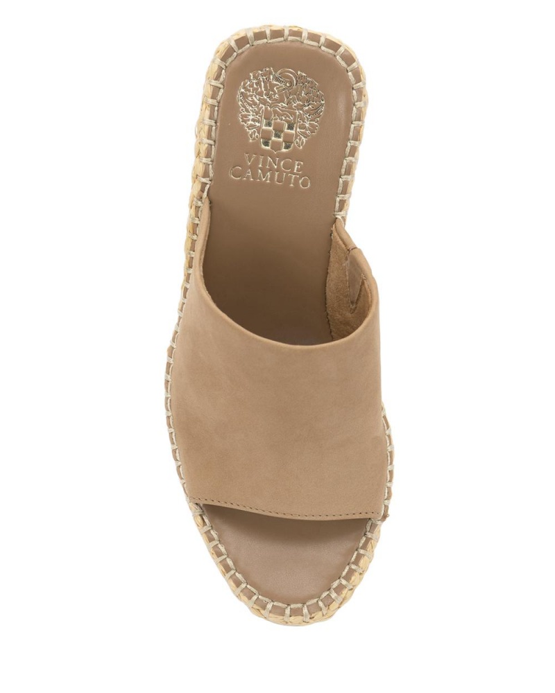 Vince Camuto Brissia Wedge Mules Damske Hnede | XEMJ-02853