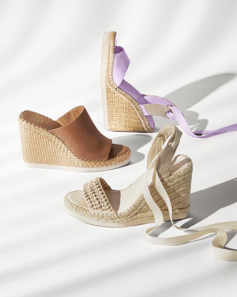 Vince Camuto Brissia Wedge Mules Damske Hnede | XEMJ-02853