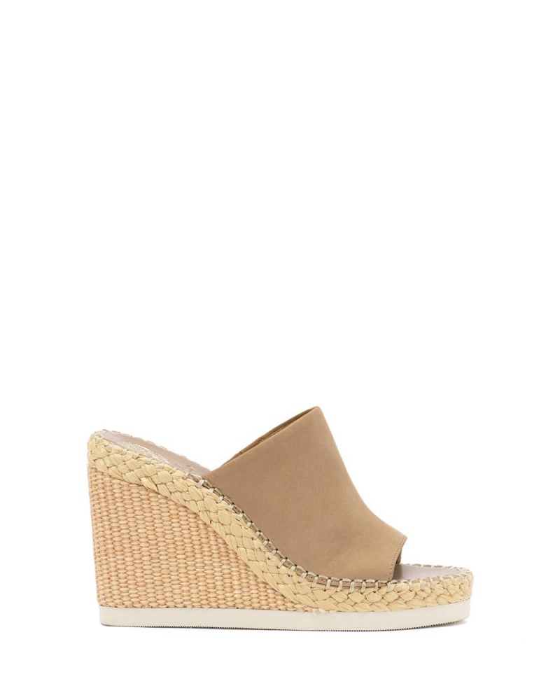 Vince Camuto Brissia Wedge Mules Damske Hnede | XEMJ-02853