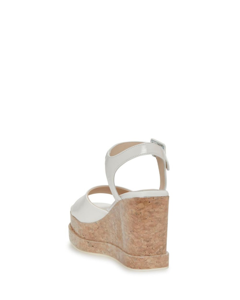 Vince Camuto Byndy Wedge Sandale Damske Biele | WMBP-38246