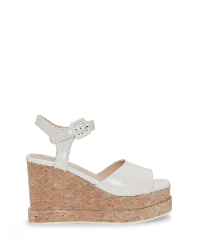 Vince Camuto Byndy Wedge Sandale Damske Biele | WMBP-38246