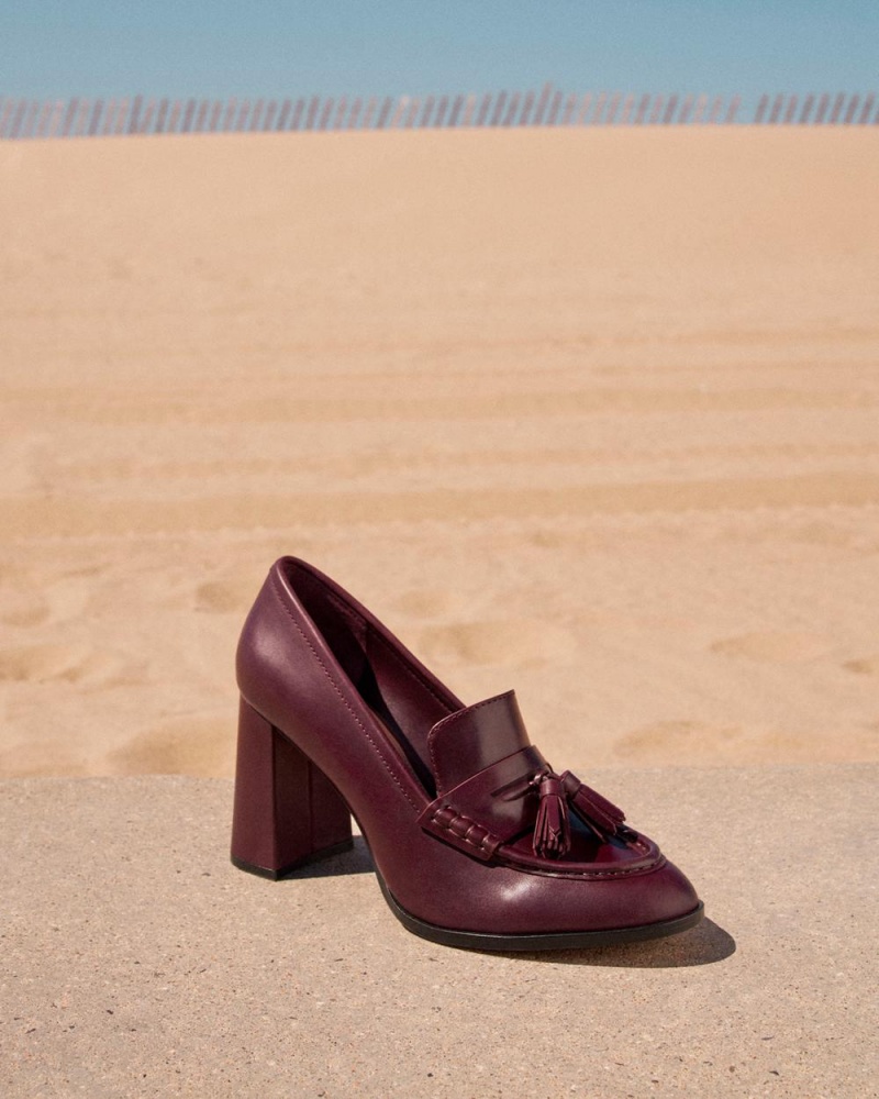 Vince Camuto Carissla Mokasiny Damske Bordove | CDOA-69120