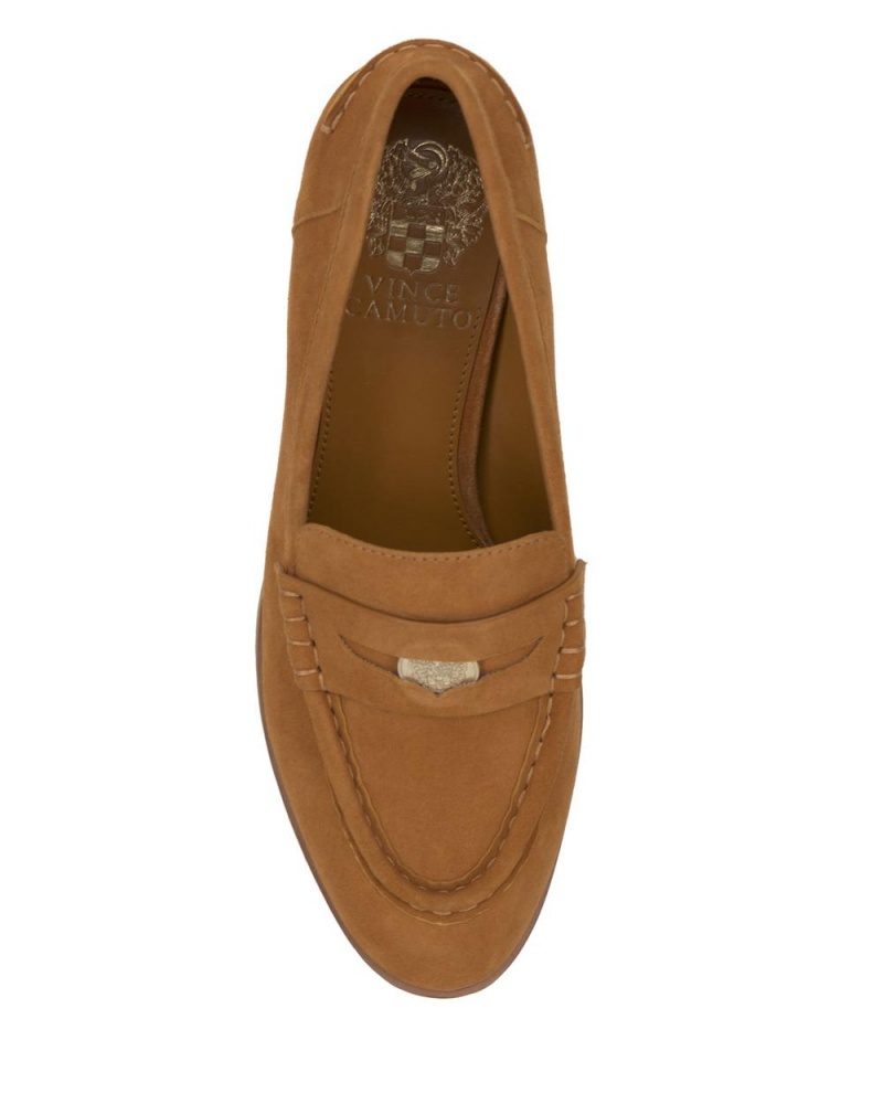 Vince Camuto Carissla Mokasiny Damske Golden Rod Suede | PIMY-48931