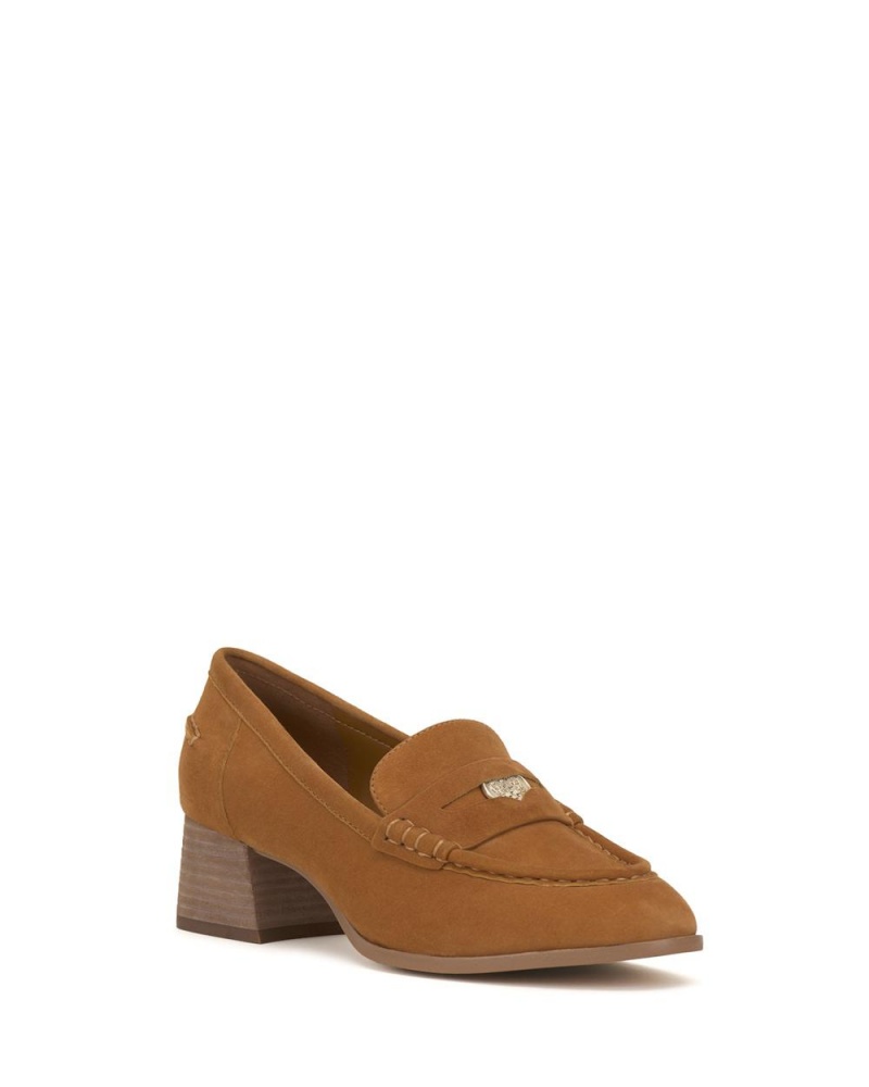 Vince Camuto Carissla Mokasiny Damske Golden Rod Suede | PIMY-48931