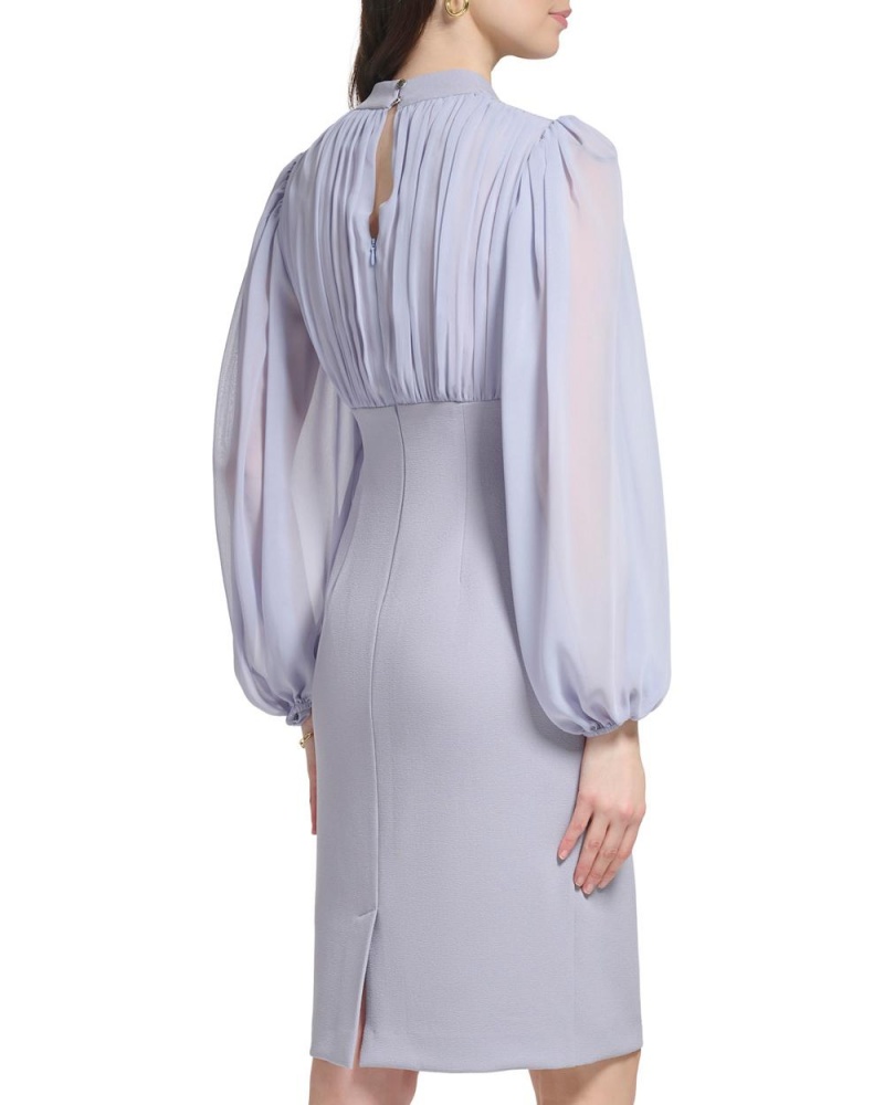Vince Camuto Chiffon-Sleeve Sheath Mini Šaty Damske Siva | OYZH-35271