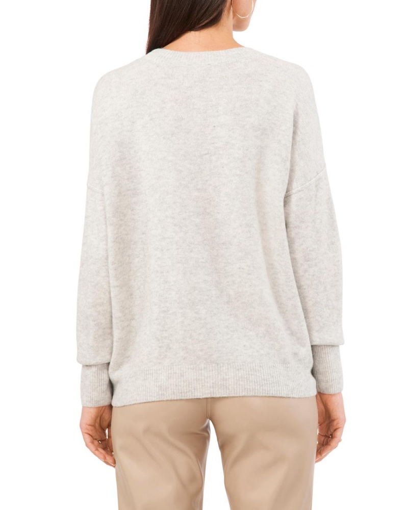 Vince Camuto Crewneck Sveter Damske Strieborne | VMZR-41926