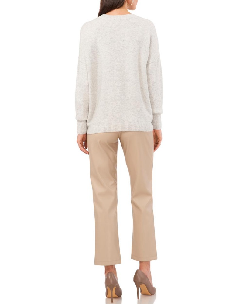 Vince Camuto Crewneck Sveter Damske Strieborne | VMZR-41926