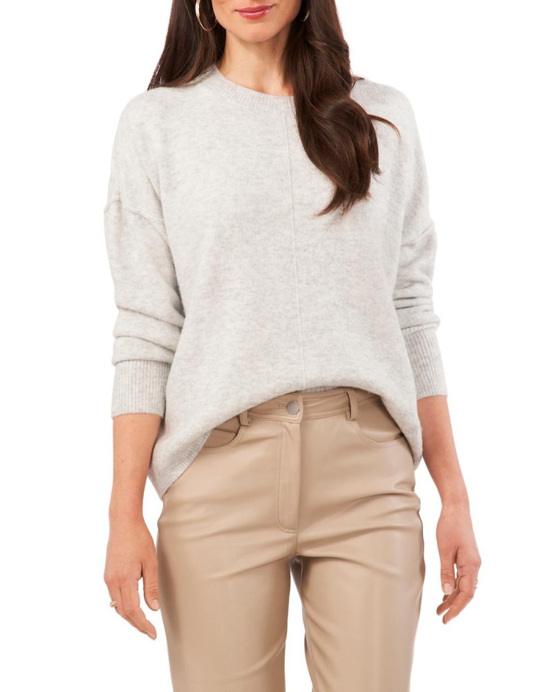 Vince Camuto Crewneck Sveter Damske Strieborne | VMZR-41926