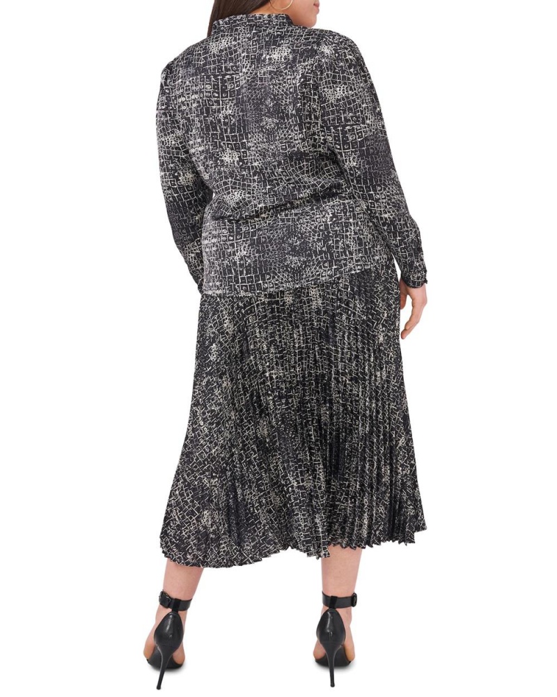 Vince Camuto Croc-Print Plisované Midi (Plus Size) Sukne Damske Čierne | AWZJ-15720