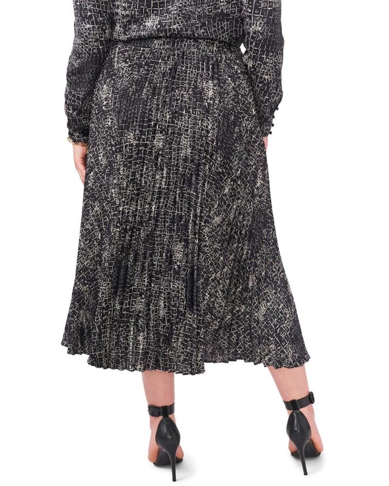 Vince Camuto Croc-Print Plisované Midi (Plus Size) Sukne Damske Čierne | AWZJ-15720