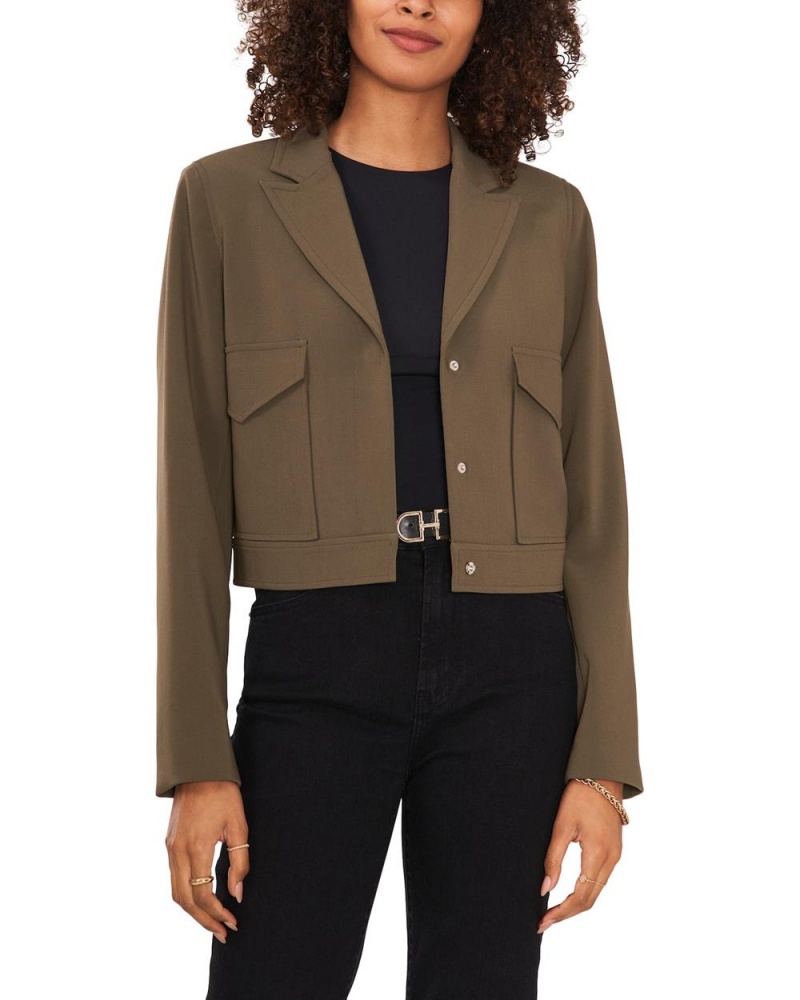 Vince Camuto Cropped Peak-Lapel Blejzer Damske Svetlo Olivovo Zelená | KAHD-93460