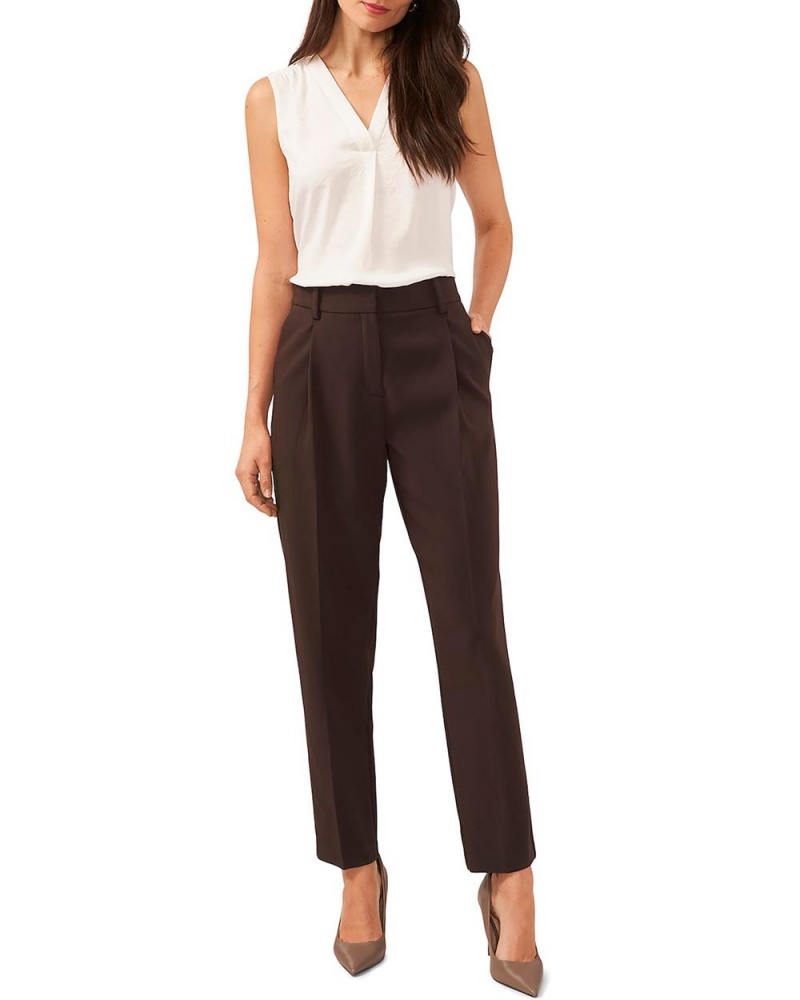 Vince Camuto Cropped Rovno-Leg Nohavice Damske Hnede Čokoláda | JWRO-06389