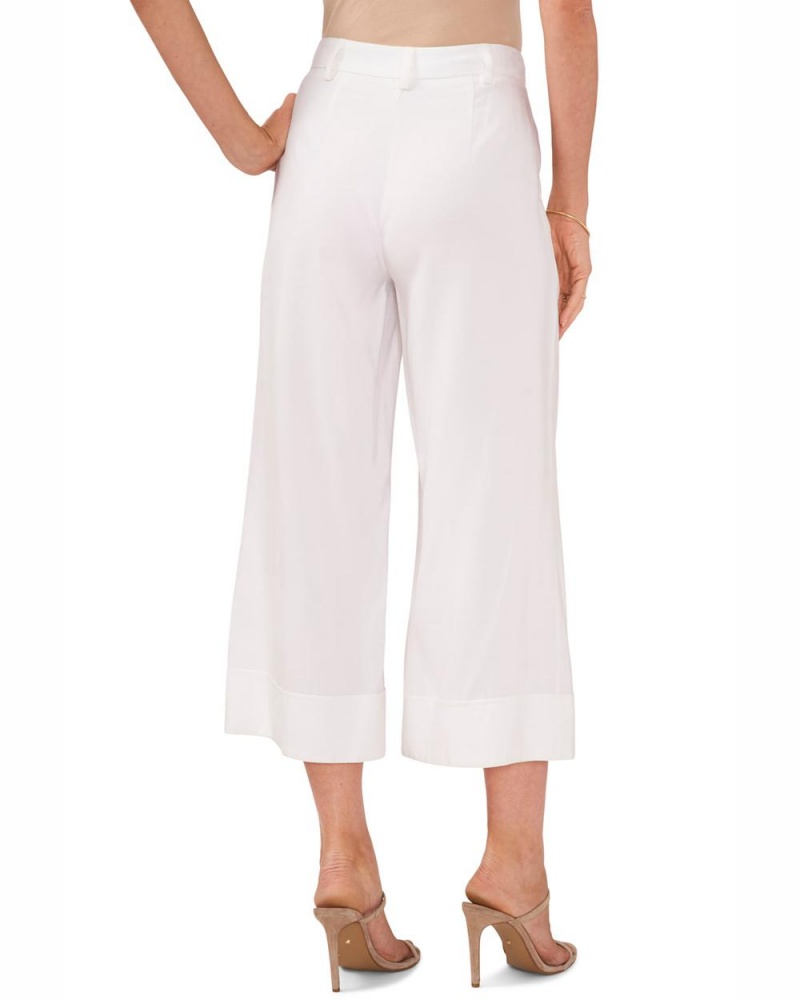 Vince Camuto Cropped Siroke Topanky-Leg Nohavice Damske Biele | ZFAB-14085