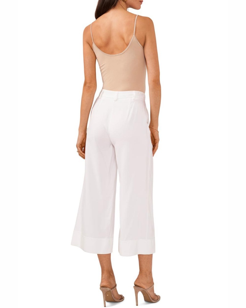 Vince Camuto Cropped Siroke Topanky-Leg Nohavice Damske Biele | ZFAB-14085