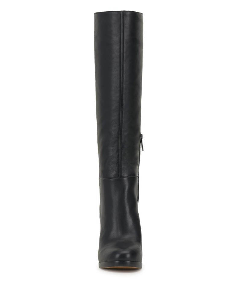 Vince Camuto Crutinie Extra Siroke Topanky-Calf Čižmy Nad Kolená Damske Čierne | NJRZ-17825