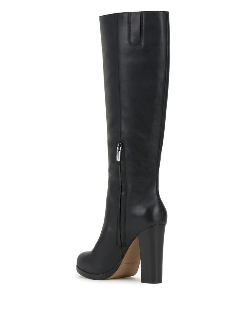 Vince Camuto Crutinie Extra Siroke Topanky-Calf Čižmy Nad Kolená Damske Čierne | NJRZ-17825