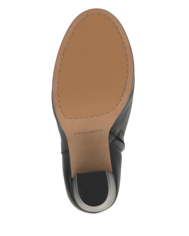 Vince Camuto Crutinie Extra Siroke Topanky-Calf Čižmy Nad Kolená Damske Čierne | NJRZ-17825