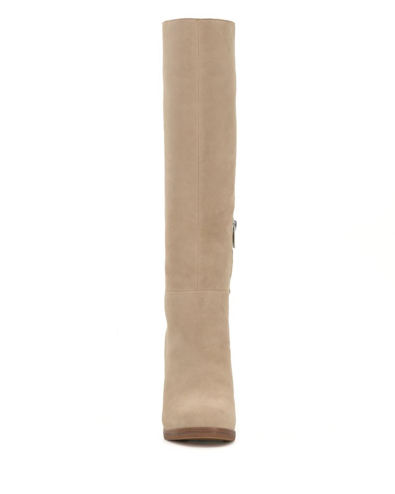 Vince Camuto Crutinie Extra Siroke Topanky-Calf Čižmy Nad Kolená Damske Hnede | ZQJY-83521