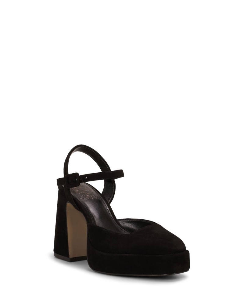 Vince Camuto Dede Platforme By Up Buttercup Topanky Na Platforme Damske Čierne | TZNJ-52491
