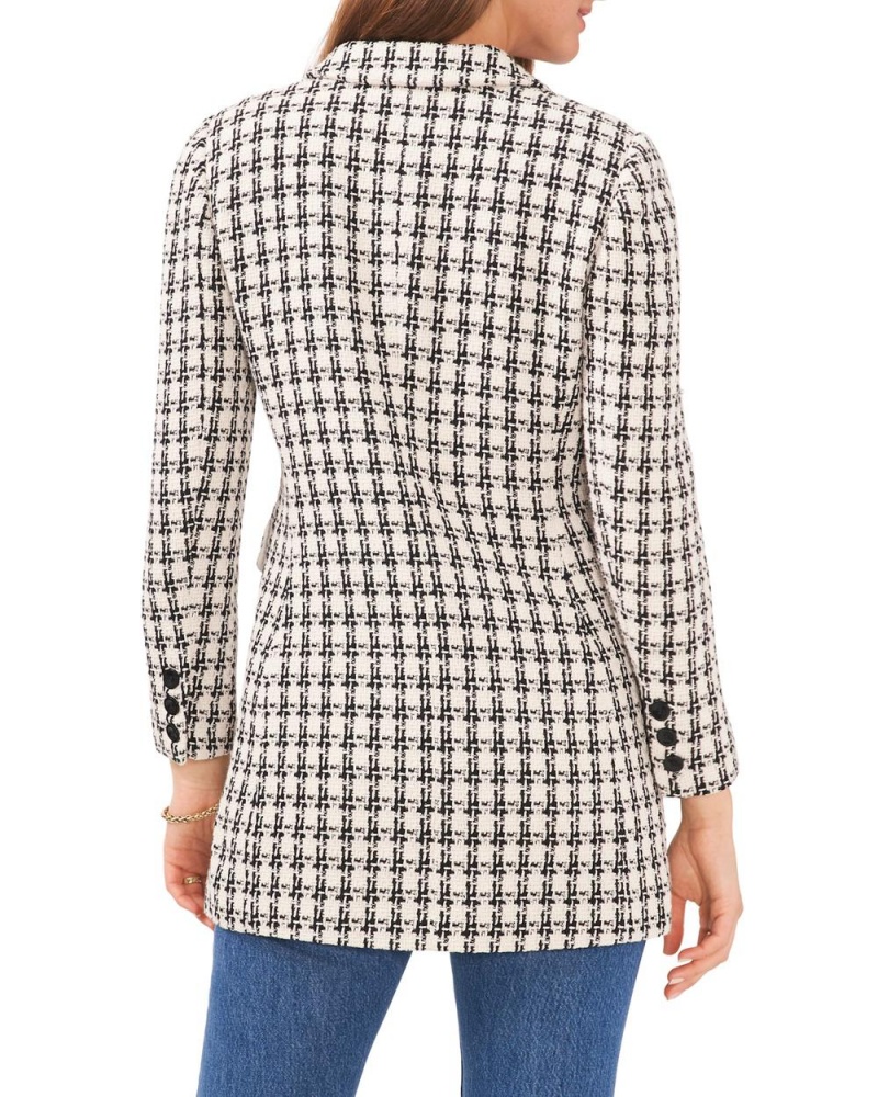 Vince Camuto Double-Breasted Tweed Bundy Damske Biele | UOYA-58036