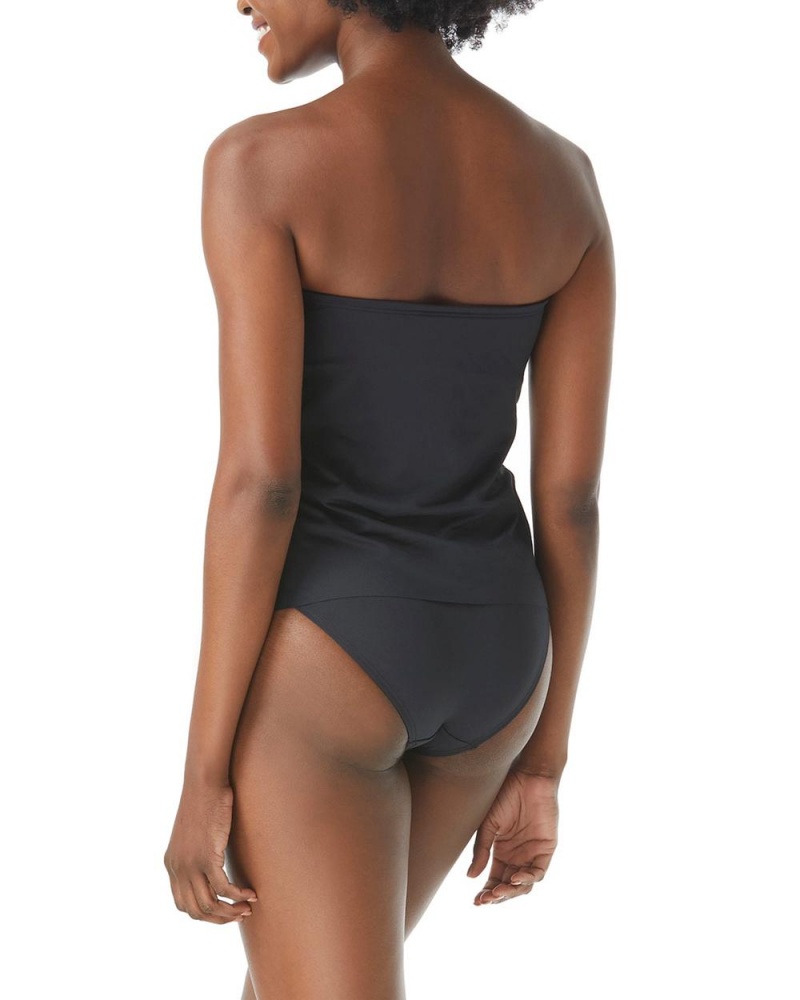Vince Camuto Draped Tankini Bikiny Damske Čierne | TSUC-04386