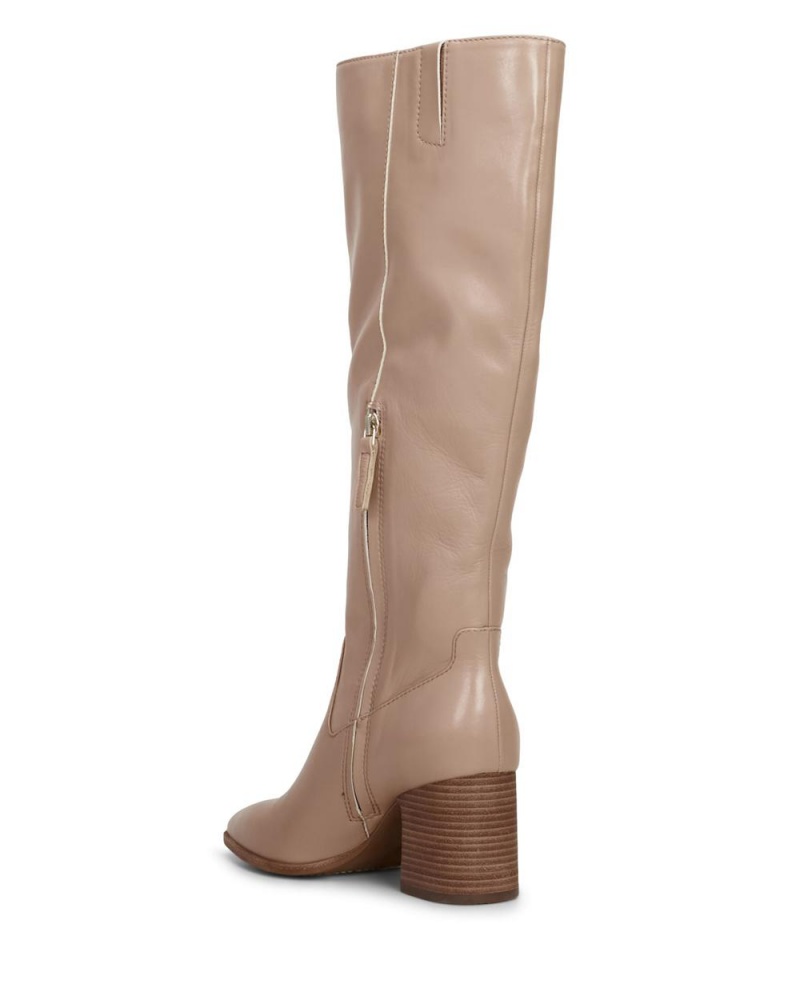Vince Camuto Evronna Siroke Topanky-Calf Čižmy Nad Kolená Damske Béžové | XFKM-71348