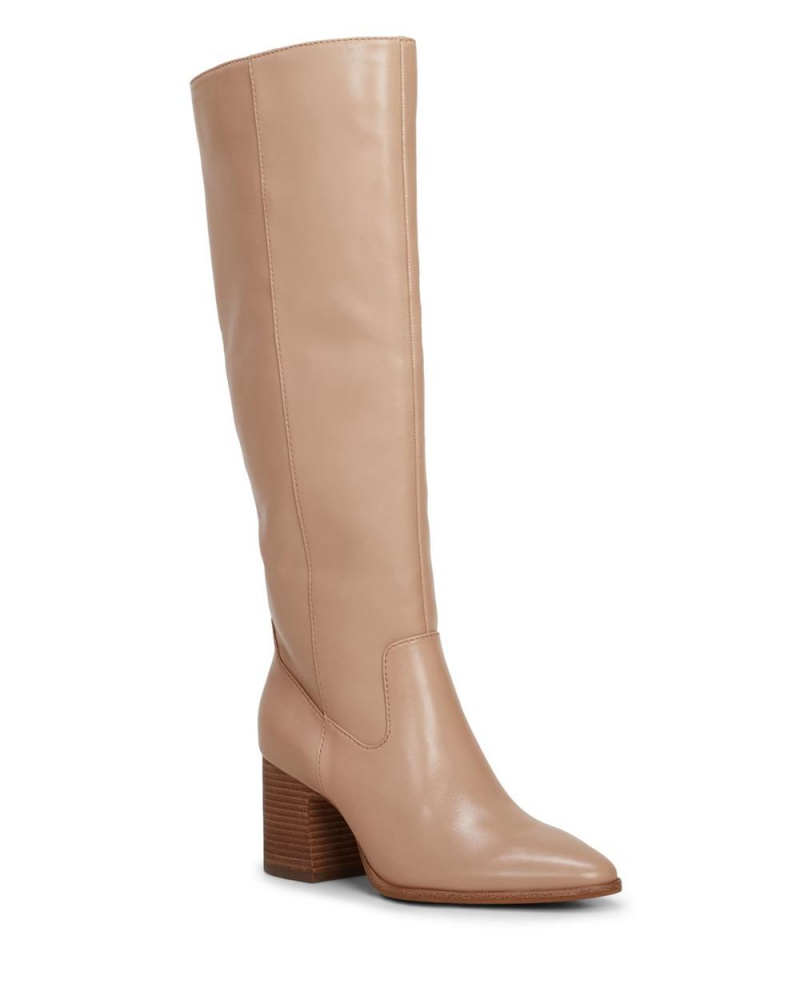 Vince Camuto Evronna Siroke Topanky-Calf Čižmy Nad Kolená Damske Béžové | XFKM-71348