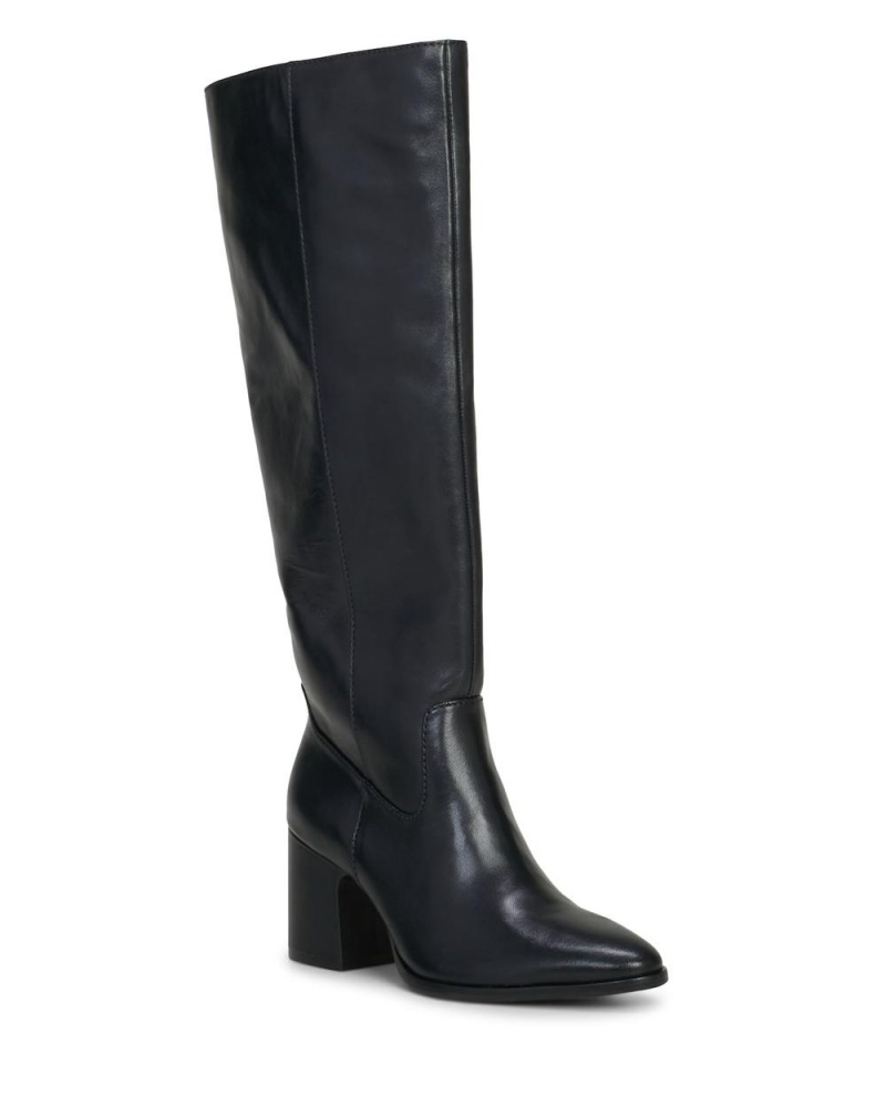 Vince Camuto Evronna Siroke Topanky-Calf Čižmy Nad Kolená Damske Čierne | KYFW-19823
