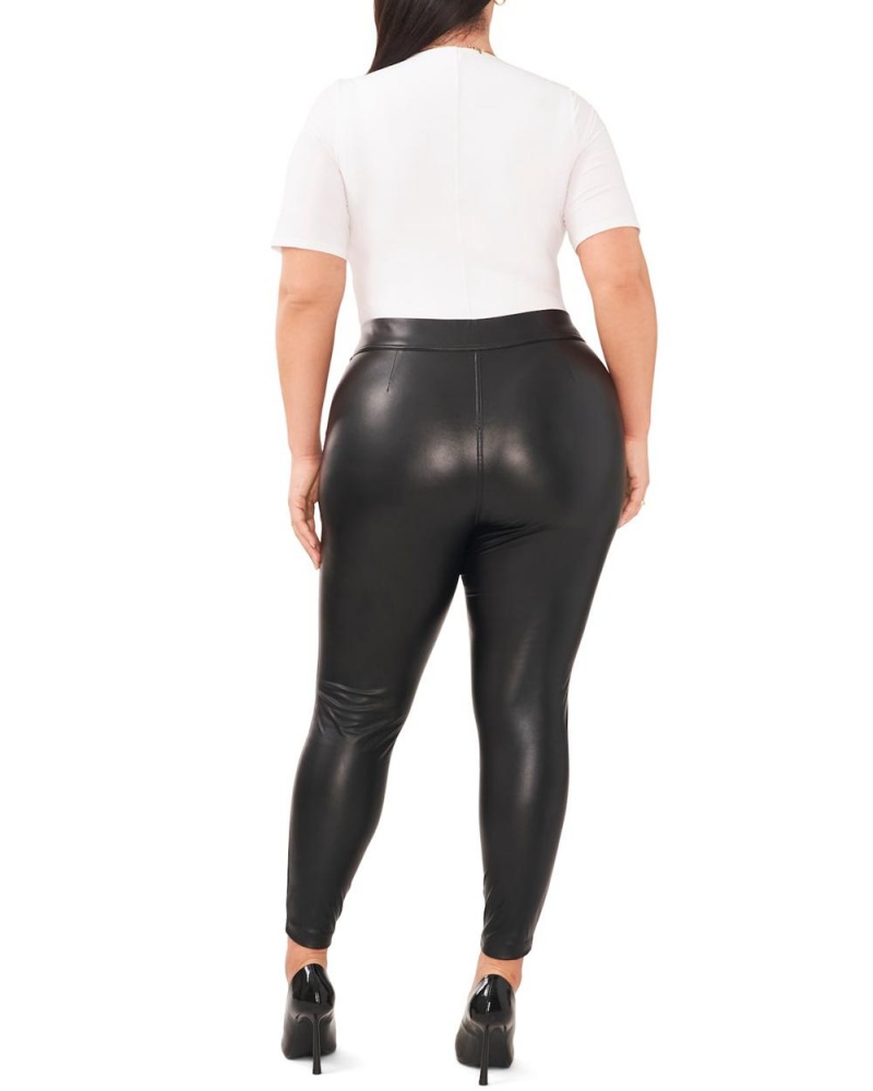Vince Camuto Faux Kozene Stretch (Plus Size) Nohavice Damske Čierne | ITHS-31548