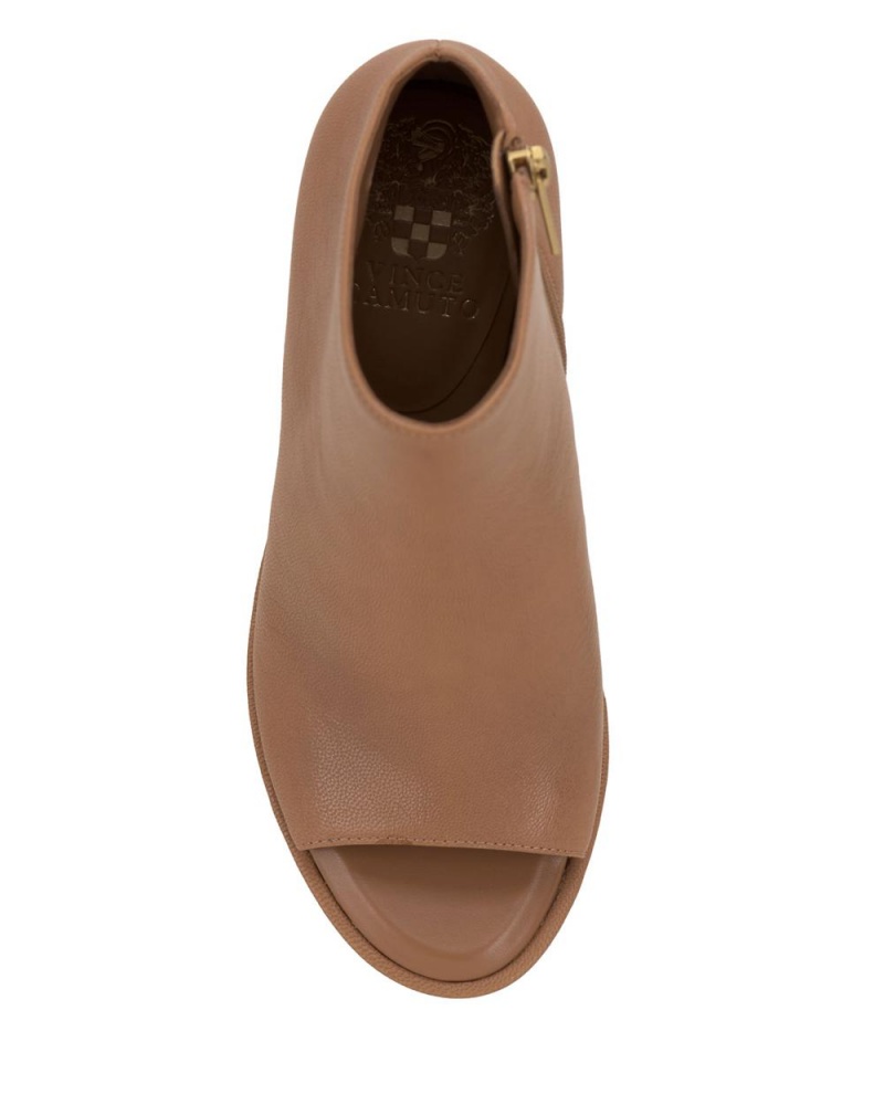 Vince Camuto Finndaya Peep-Spicou Kotnikove Topanky Damske Hnede Svetlo | HEPO-74098