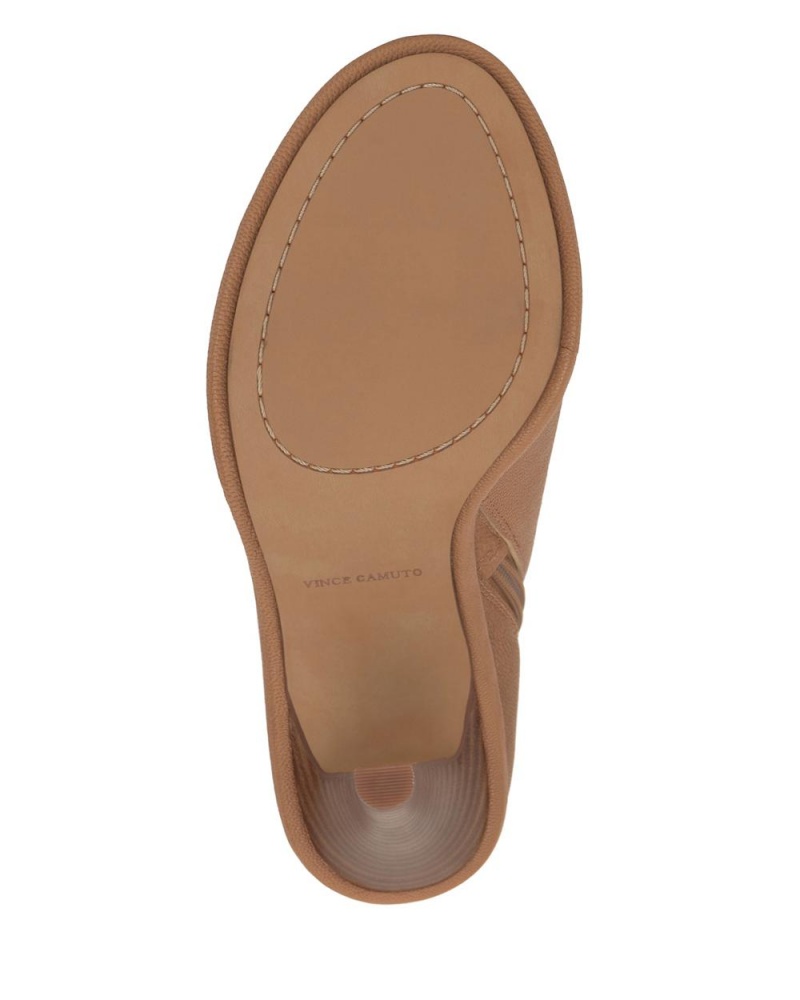 Vince Camuto Finndaya Peep-Spicou Kotnikove Topanky Damske Hnede Svetlo | HEPO-74098