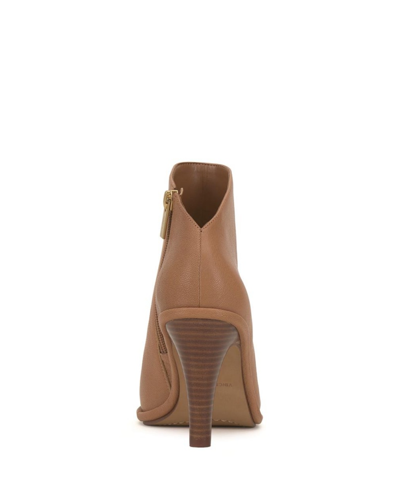 Vince Camuto Finndaya Peep-Spicou Kotnikove Topanky Damske Hnede Svetlo | HEPO-74098