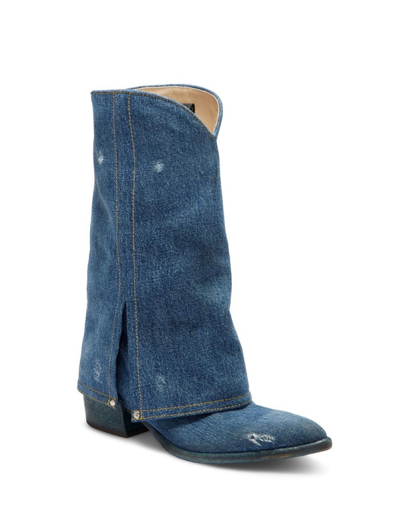 Vince Camuto Franns Kozene Cizmy Damske Modre | TCPU-67549
