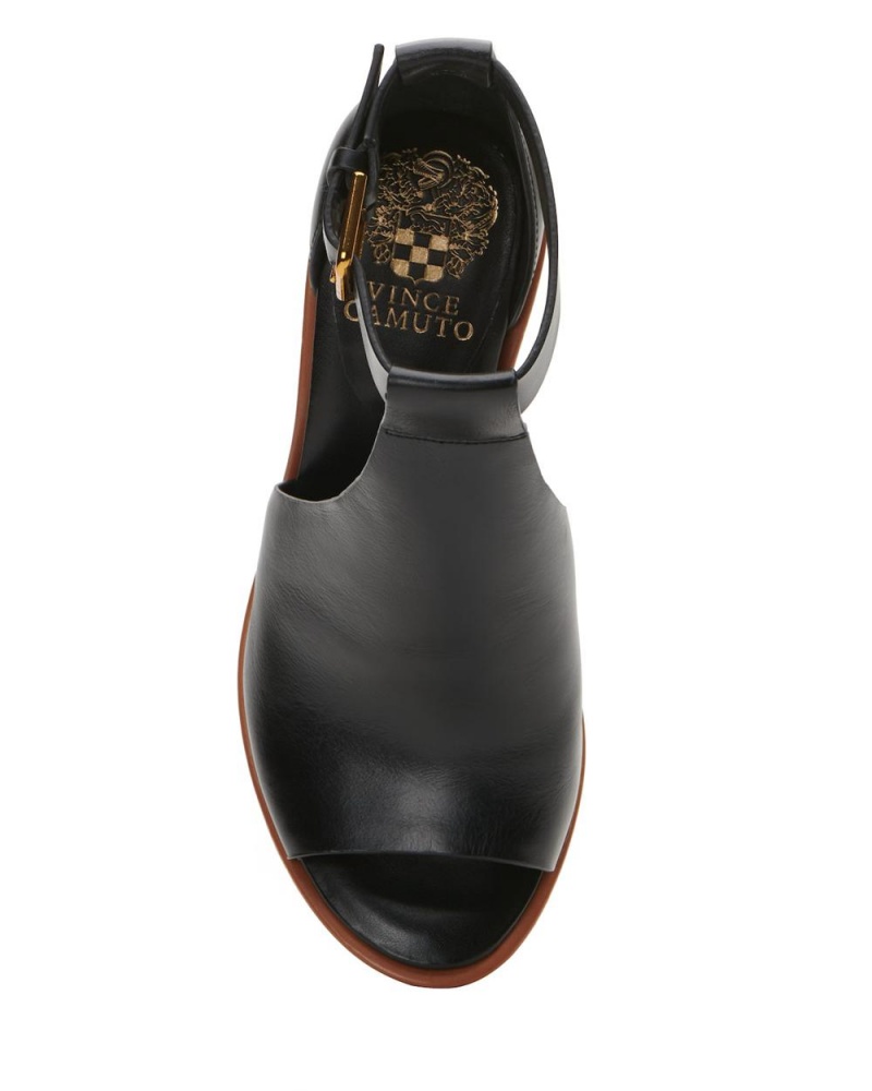 Vince Camuto Frasper Peep Spicou Shootie Sandale Damske Čierne | HBFT-23569