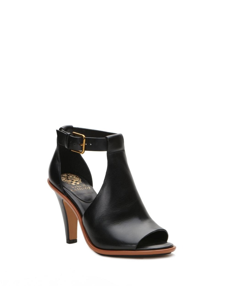 Vince Camuto Frasper Peep Spicou Shootie Sandale Damske Čierne | HBFT-23569